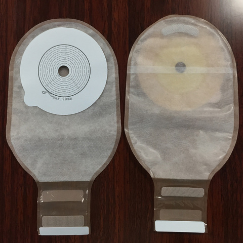 Colostomy Bags Max Stoma 70mm Skin Color Ostomy Bags with Velcro Closure Back Window Drainable Ostomy Pouch 10 Pc ► Photo 1/6