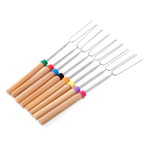 Safer Stainless Steel BBQ Marshmallow Roasting Sticks Extending Roaster Telescoping for Home Kitchen Backyard BBQ ► Photo 1/6