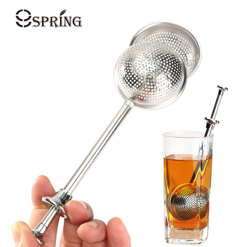 Long Handle Tea Infuser Stainless Steel Tea Infuser Strainer Filter Mesh Tea Ball Infuser Loose Leaf Green Puer Tea Accessories ► Photo 1/6