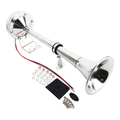 12V Car Air Horn 150DB Super Loud Universal Horn Single Trumpet Compressor 17 Inch 180 Hertz Horn For Car Truck Boat Motorcycle ► Photo 1/6