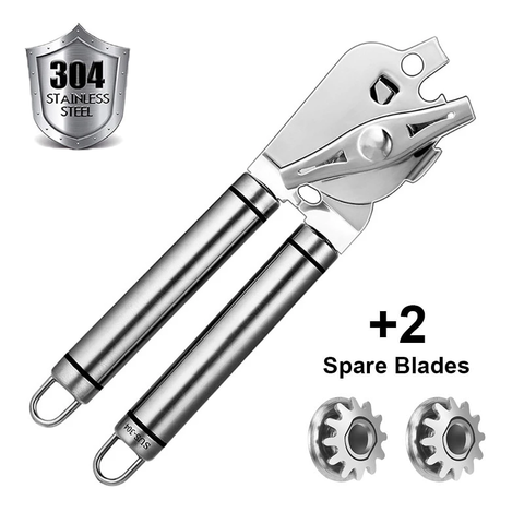 Stainless Steel Can Opener Chrome Bottle Openers Professional Ergonomic Manual Can Opener Kitchen Tools Bar Accessories ► Photo 1/6