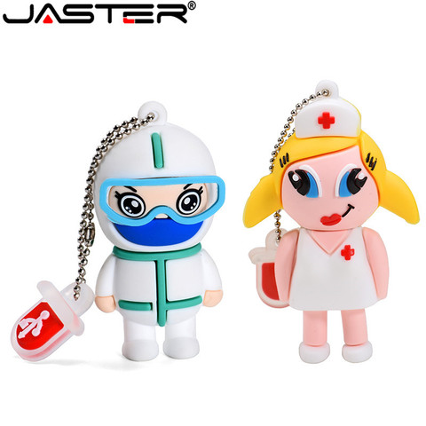 JASTER Doctor Nurse Pendrive USB 2.0 Flash Memory Pen Drive Stick 4GB 8GB 16GB 32GB 64GB Dentist USB Flash Drives creative ► Photo 1/6