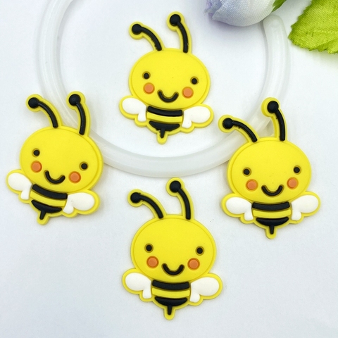 10/20/30pcs cute PVC bee flexible glue Flat back  DIY  Scrapbook Embellishment Phone Craft Decoration C03 ► Photo 1/4