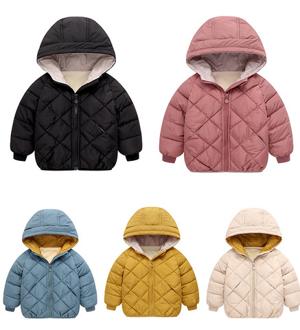 Children's Cotton-padded Clothes 2022 Autumn And Winter New Fashion Clothinng Unisex Baby Hooded Parka Boys Clothes Down Jacket ► Photo 1/6
