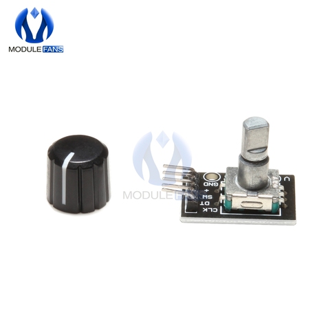 KY-040 360 Degrees Rotary Encoder Module For Arduino Brick Sensor Switch Development Board With Pins With Half Shaft Hole Caps ► Photo 1/6