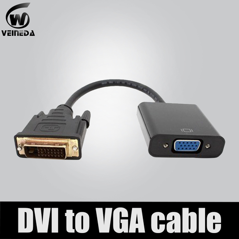 VEINEDA DVI 24+1 25Pin DVI-D to VGA Cable Adapter Cable 1080P for nVIDIA Graphics Card , HDTV, Projector ► Photo 1/5