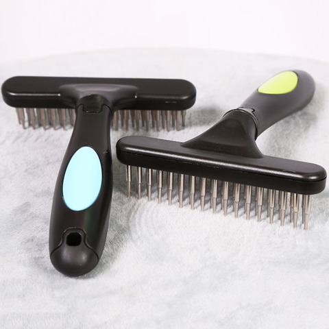 Double Row Pins Professional Pet Undercoat Rake Cats Dogs Comb Brush Loosen Wet Dry Use Grooming Pet Supplies Dematting Tools ► Photo 1/6