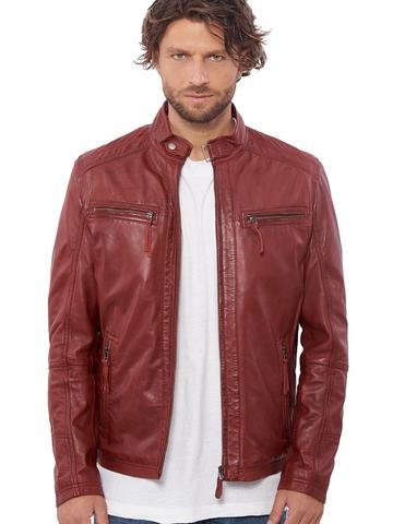 VAINAS European Brand Mens Genuine Leather jacket for men Winter Real sheep leather jacket Motorcycle jackets Biker jackets Alfa ► Photo 1/6