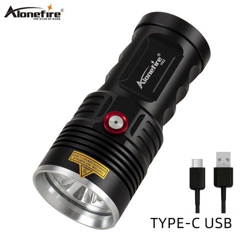 AloneFire H42 XHP50 Super Bright USB Rechargable LED Flashlight Waterproof Torch for Night Lighting ► Photo 1/6