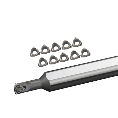HSS Large handle small head turning tool bar H06K-STUBR06/H1005K-SWUBR06/ H10K-SCLCR06-16  Carbide Inserts TBGT/WBMT/CCMT ► Photo 1/6