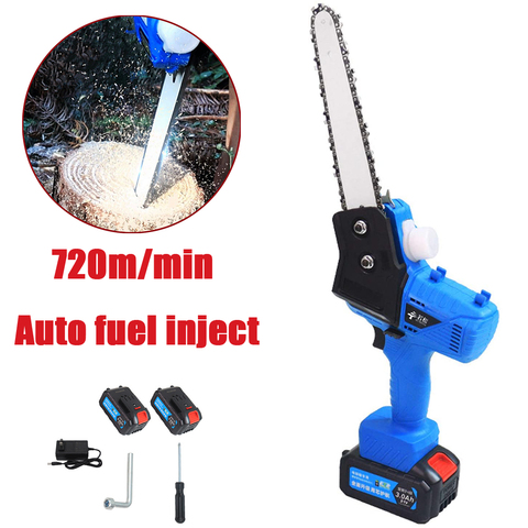 7inch 550W Electric Saw Woodwork Mini ChainSaw One-Hand Wood Cutter Pruning Shear Garden Rechargeable Power Tool Lithium Battery ► Photo 1/6