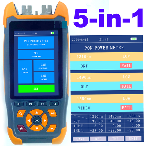 Optical PON Power Meter Fiber Cable Testing Instrument Pass or Fail Function 1310 1490 1550nm In Service GPON EPON Live Checking ► Photo 1/4