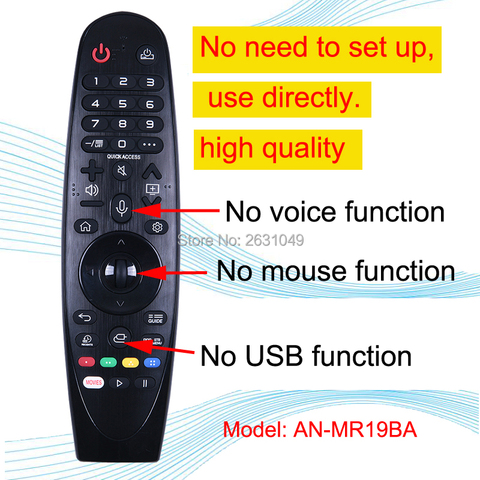 Applicable to LG OLED W9, E9, C9, B9 seriesTV AN-MR19BA LG Magic Infrared remote control without voice function, mouse  function ► Photo 1/6