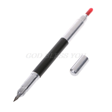 Double End Sharp Tungsten Steel Tip Scriber Clip Pen Ceramics Glass Shell Metal Construction Marking Tools 137mm Drop Shipping ► Photo 1/6