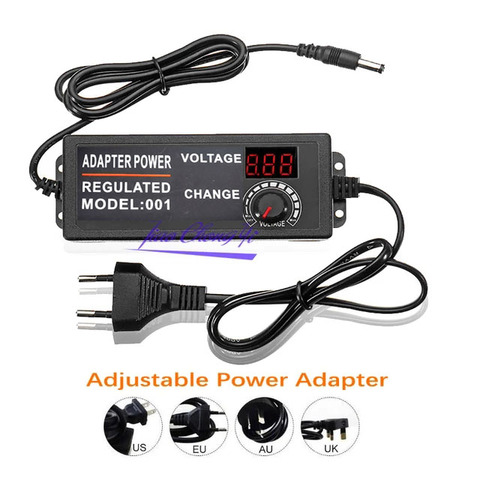 Adjustable AC to DC 3V-12V 3V-24V 9V-24V Universal adapter with display screen voltage Regulated power supply adatpor 3 12 24 v ► Photo 1/6