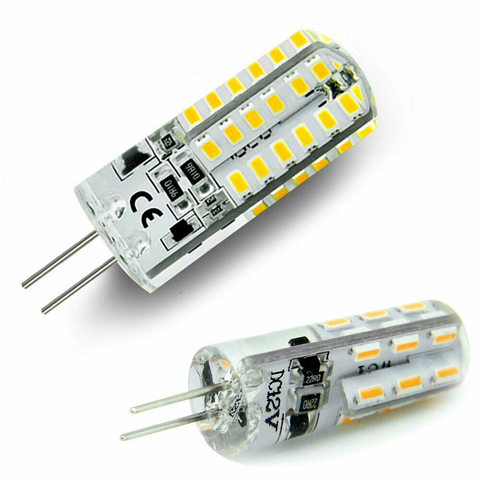 Mini G4 Silicone Crystal LED Corn Bulb Light 2W 3W SMD 3014 12V 110V 220V Lampada Replace 10W 30W Halogen Spotlight Chandelier ► Photo 1/6