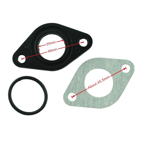 20mm Carburetor Manifold Intake Pipe Gasket Spacer Seal Set for 50cc 110cc 125cc Pit Dirt Bike ATV D50 ► Photo 1/5