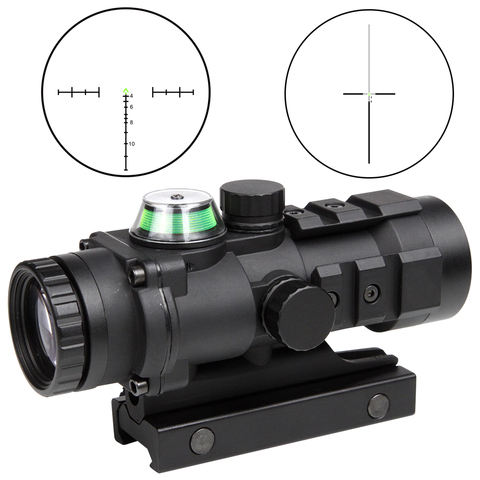 Marcool 3x32mm Red Dot Fiber Night Sight Collimator Reticle Scope With 20mm Weaver Rail for Optical Hunting Rifle Ak 47 Gun ► Photo 1/6