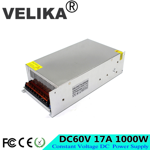 1000W 60V 17A Single Output Switching Power Supply AC To DC 60V Smps for LED Industrial Equipment Machine ► Photo 1/6