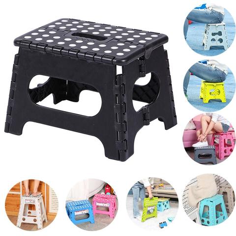 High Folding Step Stool Lightweight Plastic Non Slip for Kitchen Bathroom Bedroom LG66 ► Photo 1/6