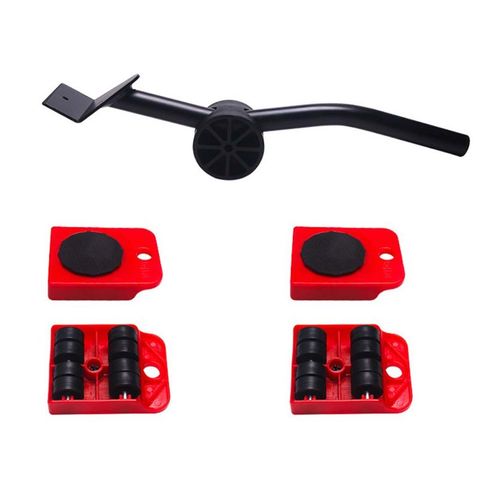 Furniture Lifter Slider Kit Furniture Mover Tool Transport Lifter Set Heavy Stuffs Moving 4 Wheeled Roller Bar Device 150Kg 5Pcs ► Photo 1/1