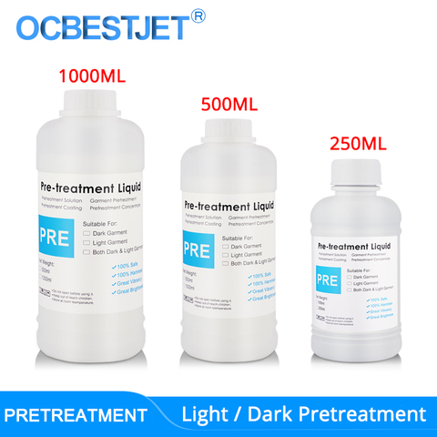 Light & Dark Pretreatment Liquid Solution For Textile Ink Pre-Coating For DTG Printer Before Printing Fluid (3 Capacity Options) ► Photo 1/5