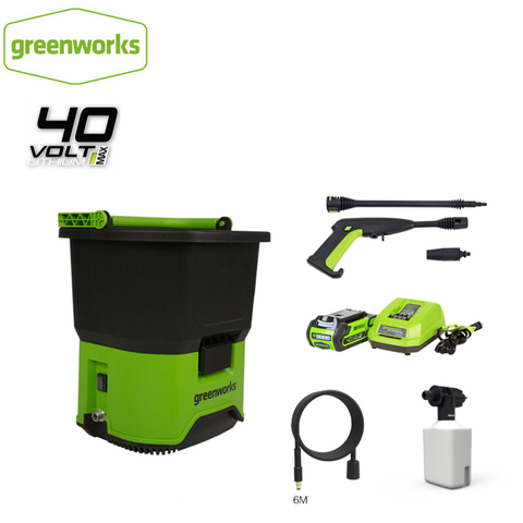 GREENWORKS 5104507 GDC40 Portable Cordless Electric Pressure Washer 650W 40V Multifunction Green Washer For Car Boat Deck Etc ► Photo 1/6