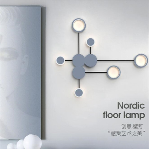 Nordic modern wall lamp Led minimalist wall lamp, living room bedroom, staircase lamp, home decoration bedside wall lamp install ► Photo 1/6