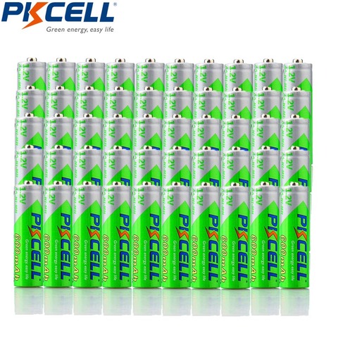 50Pcs PKCELL Precharged LSD aa Batteries aa Rechargeable battery 600MAH 1.2V 2A rechargeable batteries for portable video ► Photo 1/5