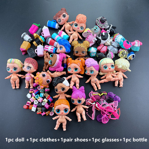 5PC/set L.O.L. SURPRISE!  Original doll Clothes Shoes Bottles Accessories LOL SURPRISE 8 cm Big Sister Dolls Kid Gift Toy hot ► Photo 1/5