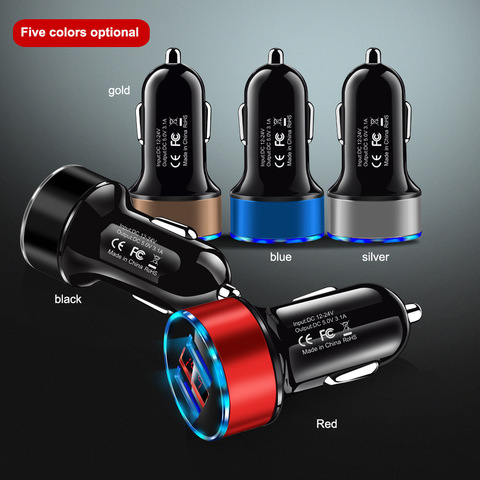 Dual USB Car Charger for iPhone 11 XR Max Xiaomi Samsung Quick Charge 3.0 Fast Charging Car-Charger Phone Charger Adapter in car ► Photo 1/5