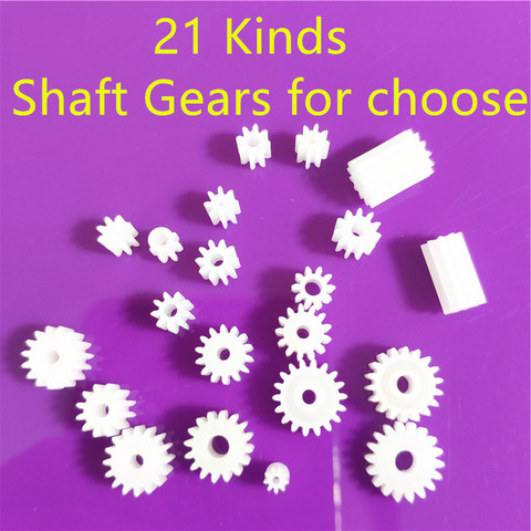 All Kinds Plastic Shaft Gears Group 2 Motor Teeth Axis Gears Sets 1mm 2mm Hole Diameter DIY Helicopter Robot Toys Dropshipping ► Photo 1/3