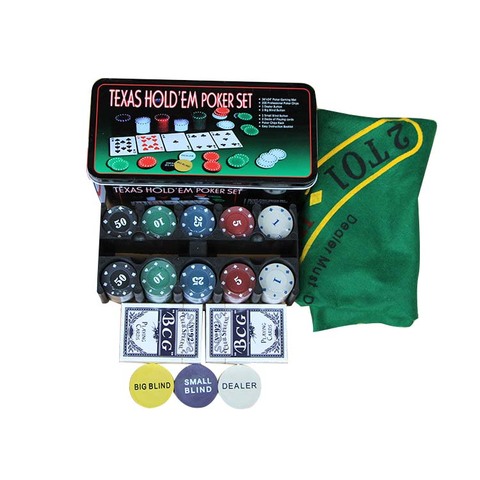 Super Deal - 200 Baccarat chips Bargaining Poker Chips Set - Blackjack Table Cloth - Blinds - Dealer - Poker Cards - With Gifts ► Photo 1/1