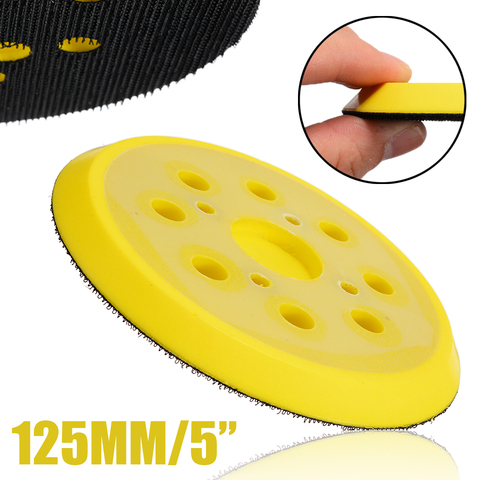 5 Inch 8 Hole 125mm Back-up Sanding Pad 4 Nails Hook and Loop Sander Backing Pad for Electric Grinder Power Tools Accessories ► Photo 1/6