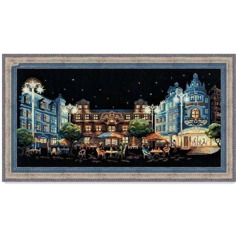 Night Cafe cross stitch package sets aida 18ct 14ct 11ct black cloth people kit embroidery DIY handmade needlework ► Photo 1/2