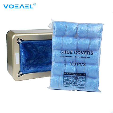 Disposable T-Buckle Overshoes for Automatic Shoe Cover Dispensers Dustproof Boot Covers Waterproof Plastic and Non-Woven Indoor ► Photo 1/6
