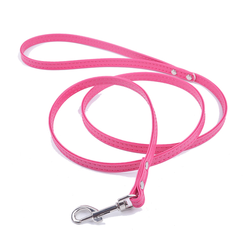 12Colors Pet Lead Leash For Dogs Cats Red Green Rose Pu Leather Walking Dog Leashes Size XS S M L Dog Harness Supplies ► Photo 1/6