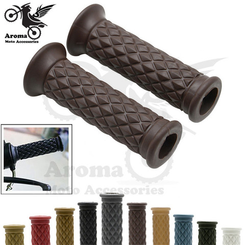 16 colors available hot retro cafe racer parts 22MM 25MM rubber motorbike grip for harley moto handlebar motorcycle handle grips ► Photo 1/6