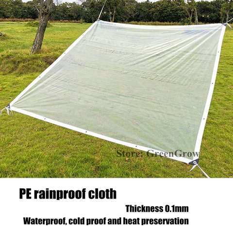 Thick 0.1mm PE Plastic Rainproof Film Bonsai Succulents Shelter Greenhouse Keep Warm Dustproof Transparen Film Rain Tarpaulin ► Photo 1/5