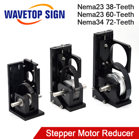 WaveTopSign Stepper Motor Reducer Y-axis Motor Base Nema23 38/60-Teeth Nema34 72-Teeth for Laser Cutting and Engraving Machine ► Photo 1/6