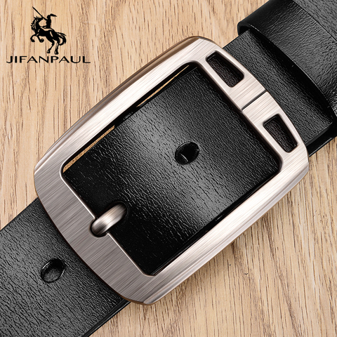 JIFANPAUL men belt fashion Vintage pin buckle Genuine Leather belts for male Jeans men's business belt free shipping ► Photo 1/6