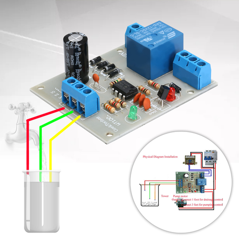 Water Liquid Level Controller Sensor Module Water Level Detection Sensor Pumping Drainage Protection Controlling Circuit Board ► Photo 1/6