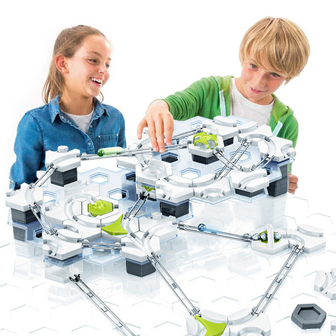 Toys For Children Elevator Marble Run Building Blocks Kids Toy Technic Marbles Circuit Maze Ball Circuit Marble Runs Tracks DIY ► Photo 1/6