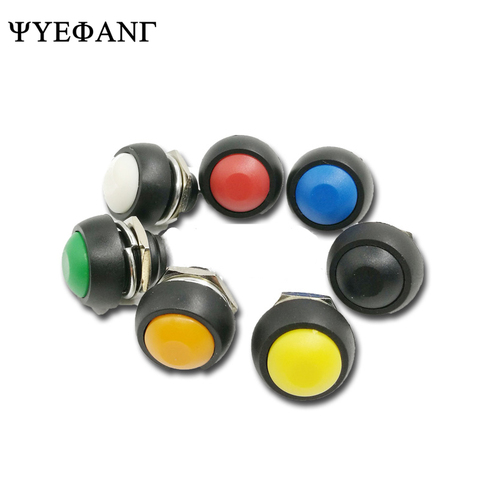 6Pcs Horn switch PBS-33B 2Pin Mini Switch 12mm 12V 1A Waterproof momentary Push button Switch since the reset Non-locking ► Photo 1/3