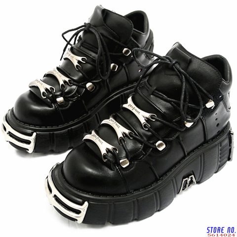 2022 Punk Style Women Sneakers Lace-up 6CM Platform Shoes Woman Creepers Female Casual Flats Metal Decor Tenis Feminino ► Photo 1/6