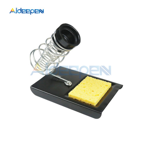 Universal Soldering Iron Stand Holder Base Spring Metal Solder Iron Support Safety Protect Base + Sponge for Soldering Iron ► Photo 1/6