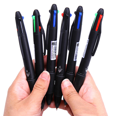4 In 1 MultiColor Pen Creative Ballpoint Pen Colorful Retractable Ballpoint Pens Multifunction Pen For Marker Writing Stationery ► Photo 1/6