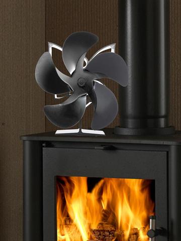 5-blade Fireplace Fan Quiet Safe Heat Powered Stove Fan Eco Friendly Quiet Fan Home Efficient Heat Distribution ► Photo 1/6