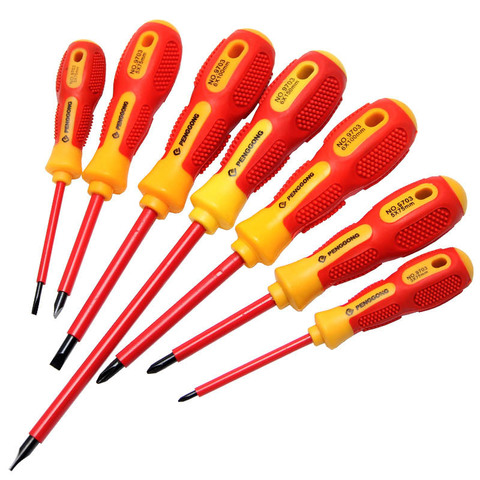 1pcs 3mm 5mm 6mm Insulated Phillips Slotted Screwdriver Electrician Screwdrivers Repair Tool Flat Cross Screw Driver Hand Tool ► Photo 1/5