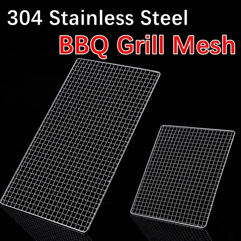 BBQ Grill Meshes Oven Net Stainless Steel Wire Steaming Kebab